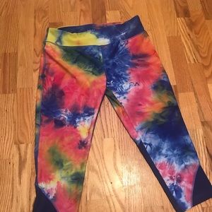 Tie dye Capri workout pants